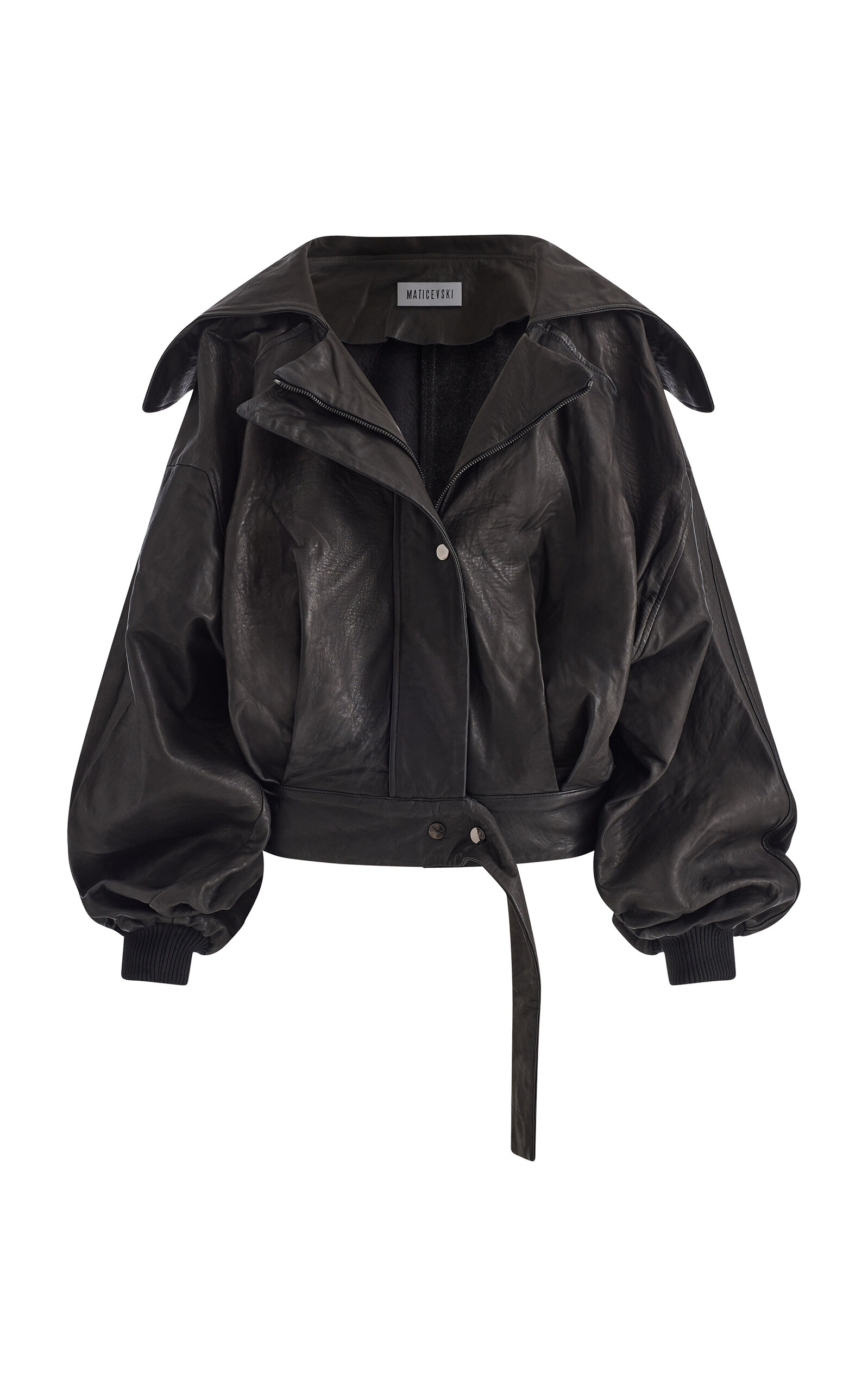 Maticevski - Threshold Oversized Leather Jacket - Black - AU 12 - Only At Moda Operandi