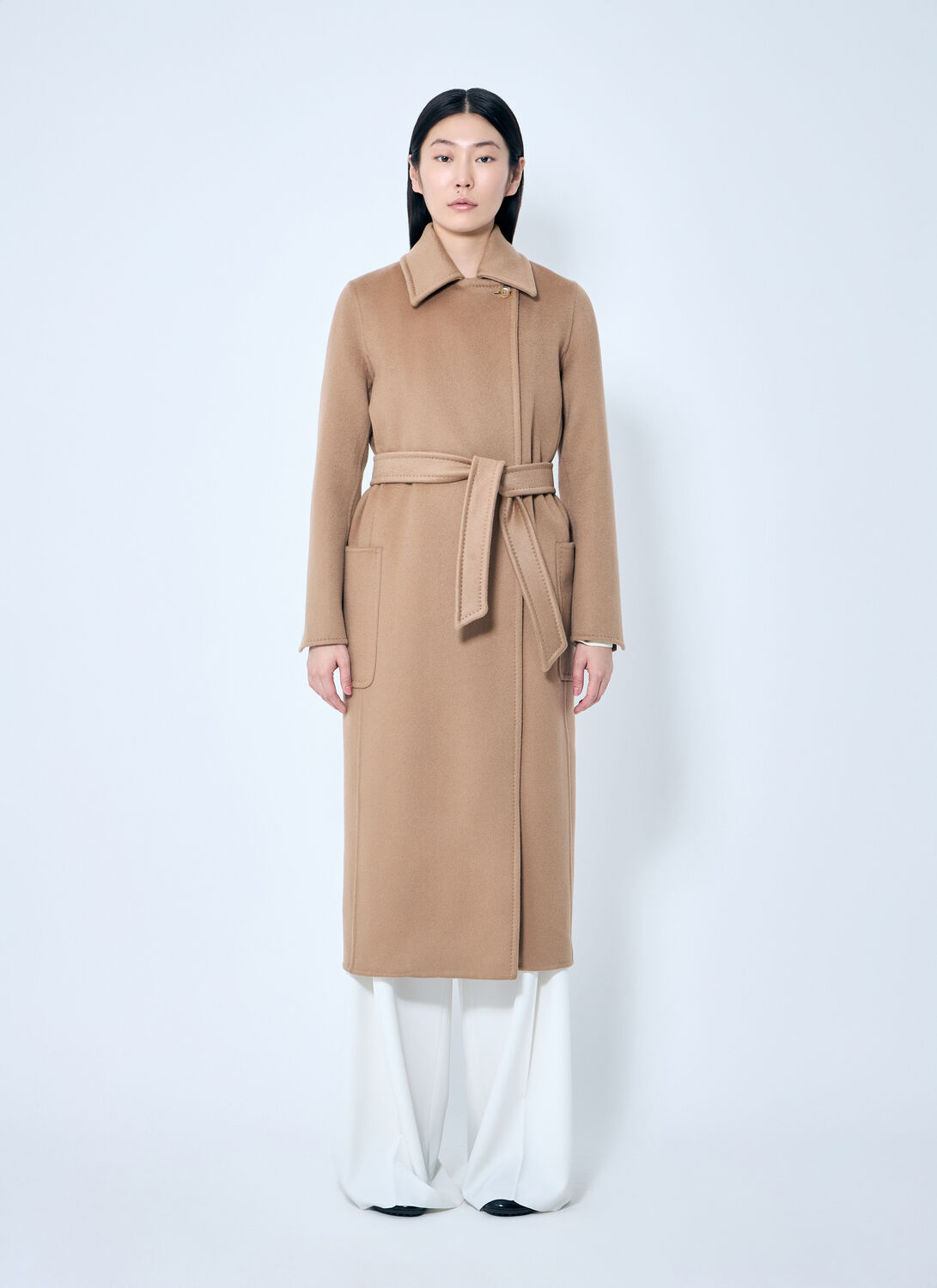 Max Mara Carhmere Robe Coat - Woman Coats Beige It - 38