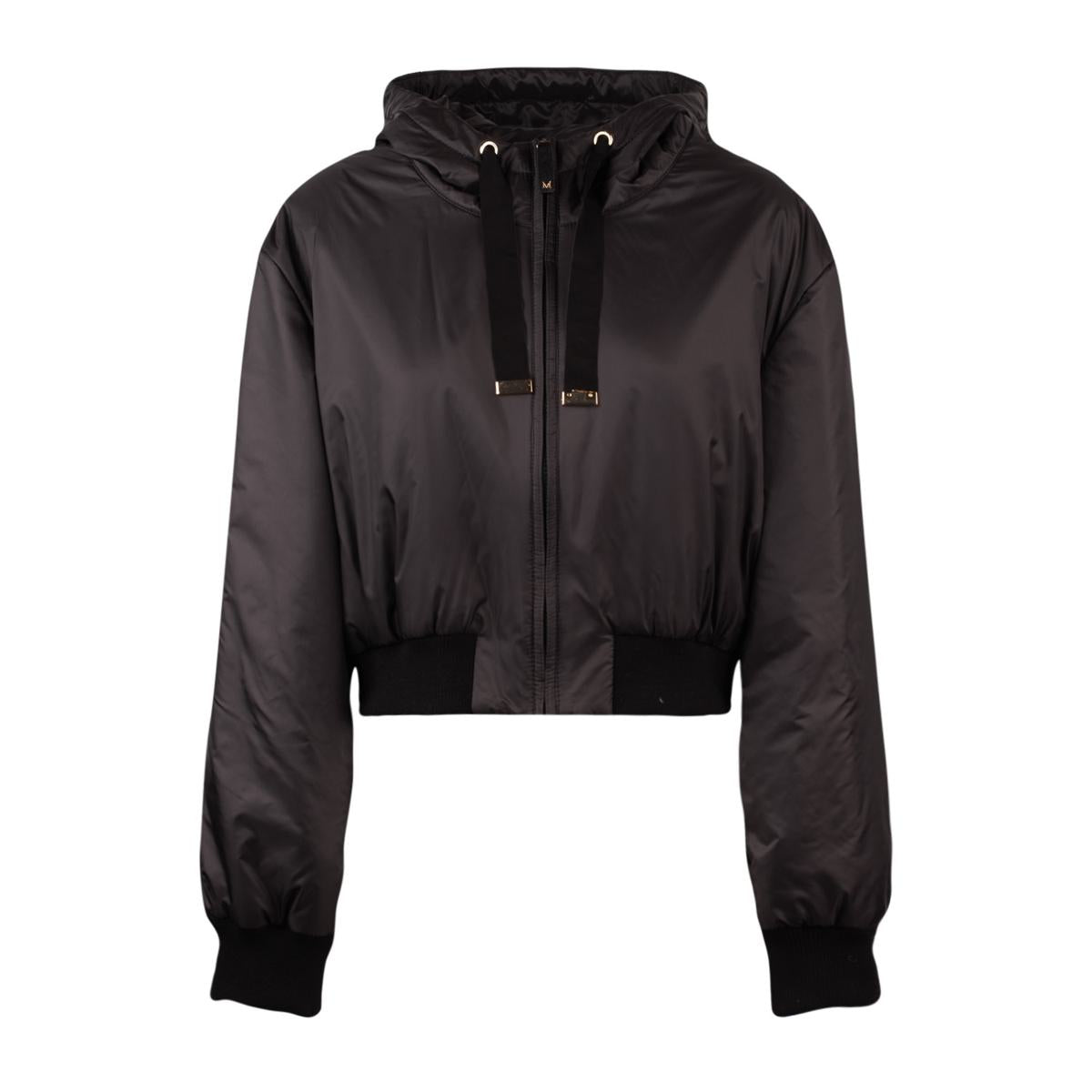 Max Mara Drip-Proof Canvas Hooded Bomber Jacket