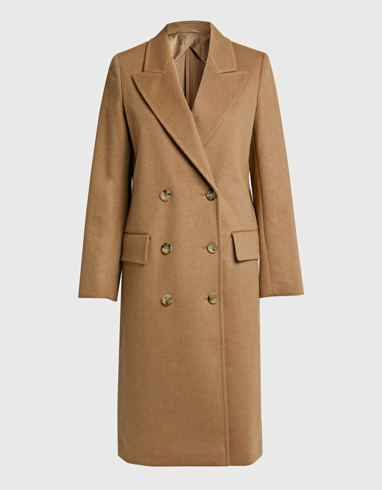 Max Mara Elmi Camel Wool Robe Long Coat - 34