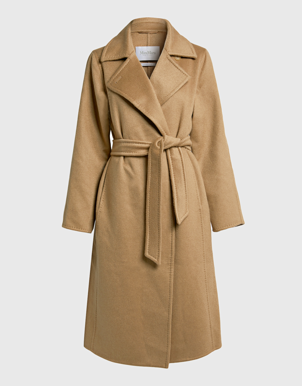 Max Mara Manuela 1 Camel Wool Robe Long Coat - 34