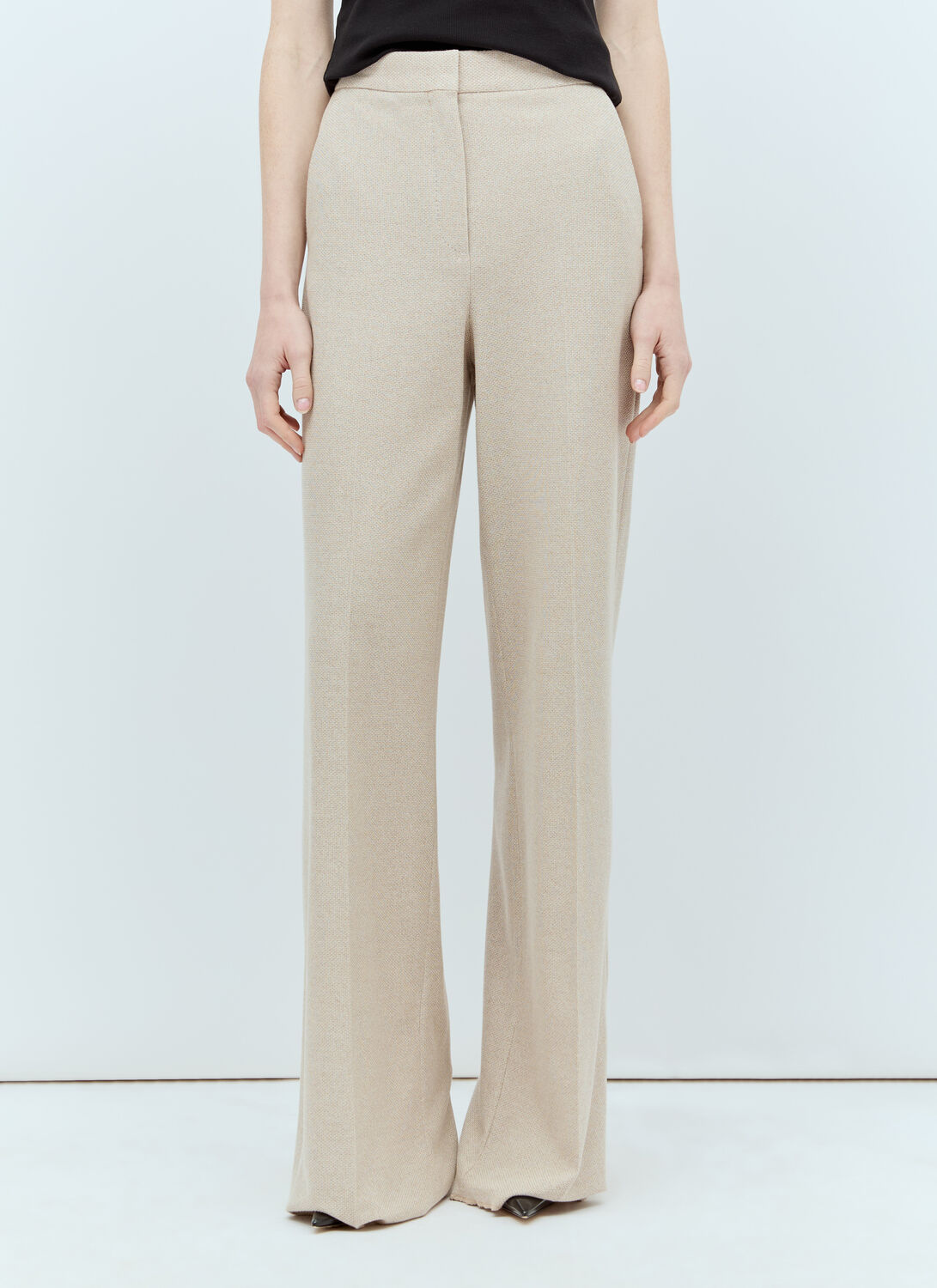 Max Mara Wide Leg Tailored Pants - Woman Pants Grey It - 40