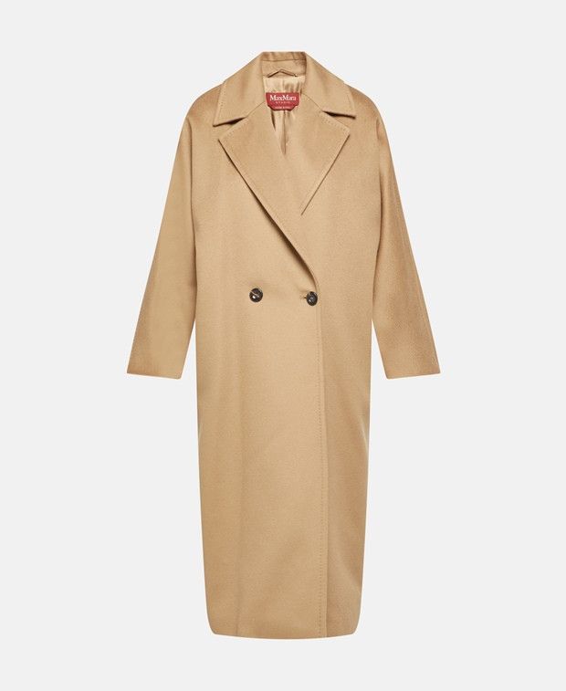 Max Mara Wool Coat in Camel, Women's (Size Large)