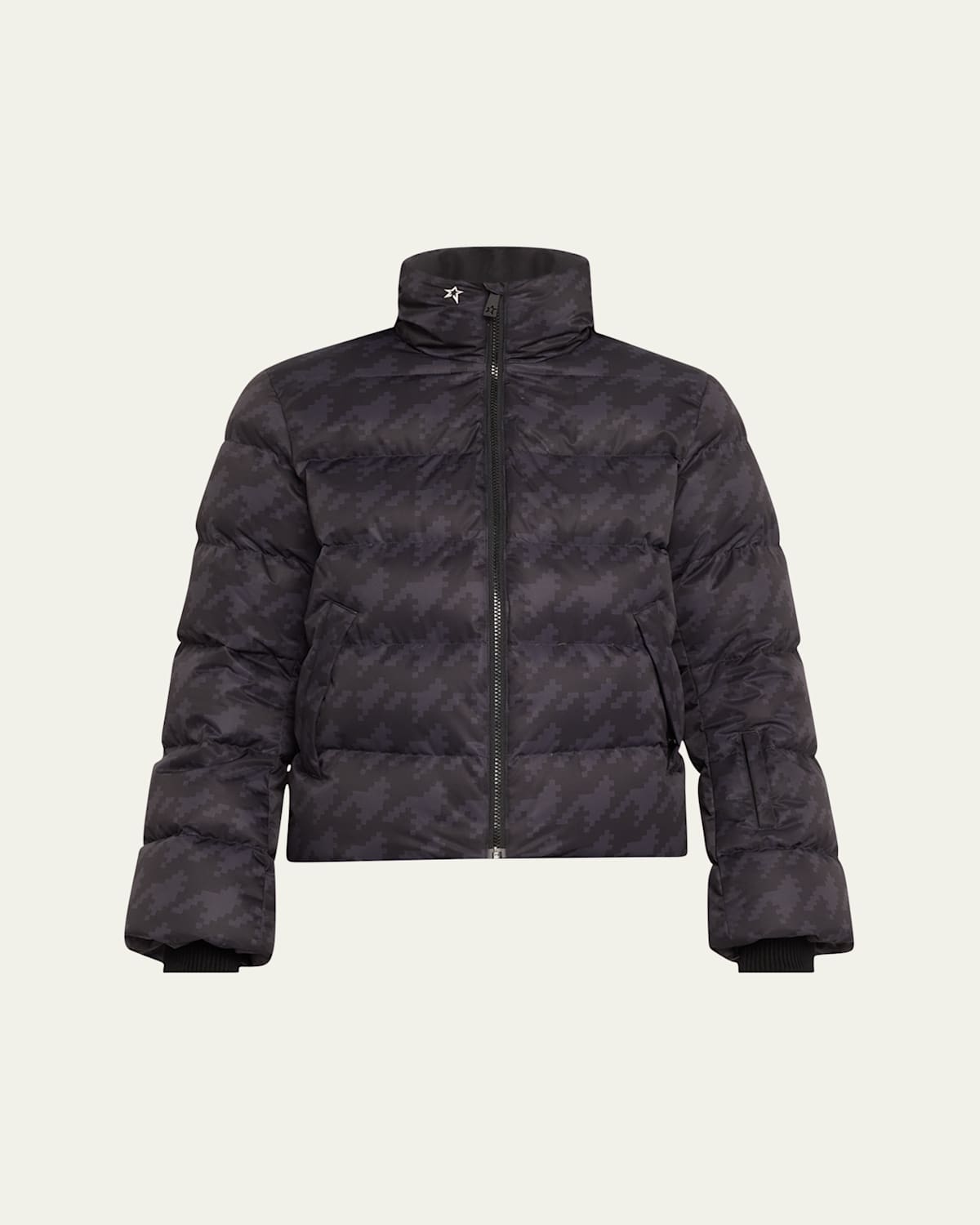 Maya Houndstooth Down Parka Jacket