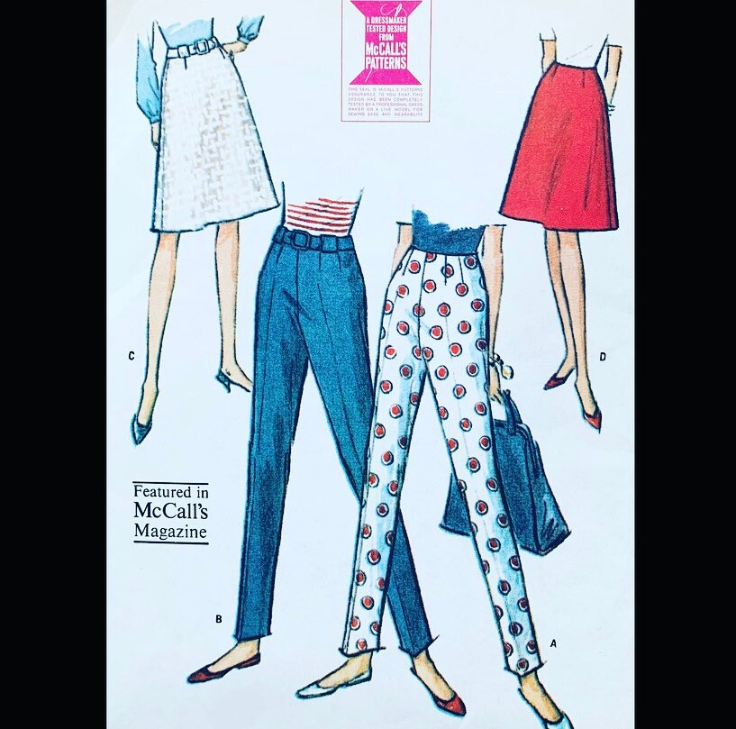 Mccalls 7700 W24, Skinny Pants Pattern, A Line Skirt Vintage Womens Trousers Sewing Fitted Pattern