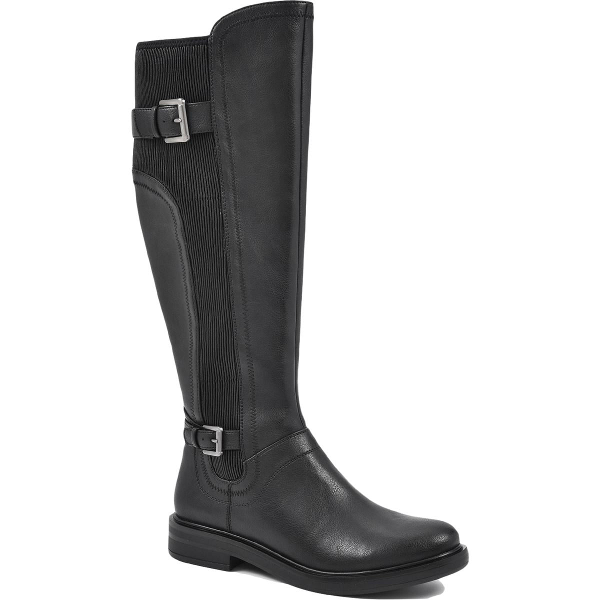 Meditate Womens Zipper Block Heel Knee-High Boots