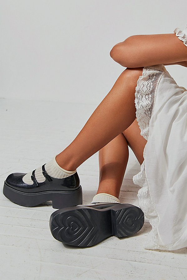 Melissa Farah Jelly Platform Mary Jane Shoe in Black, Women's at Urban Outfitters