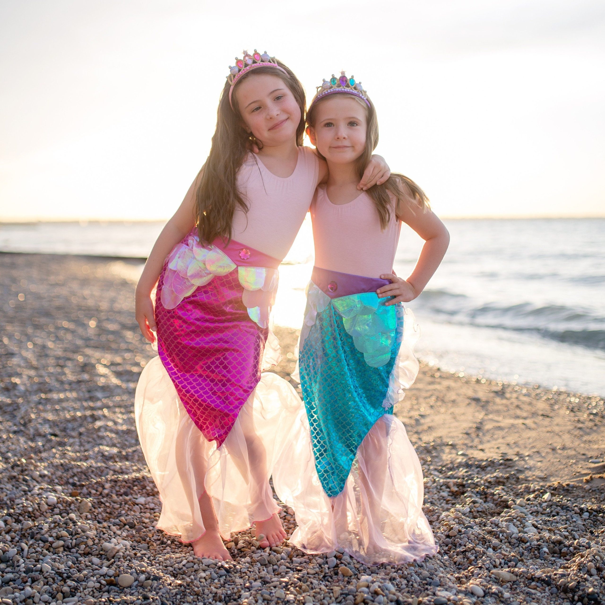 Mermaid Glimmer Skirt Set, Mermaid Skirt & Headband, Skirt, Tail, Toddler Costume, Outfit