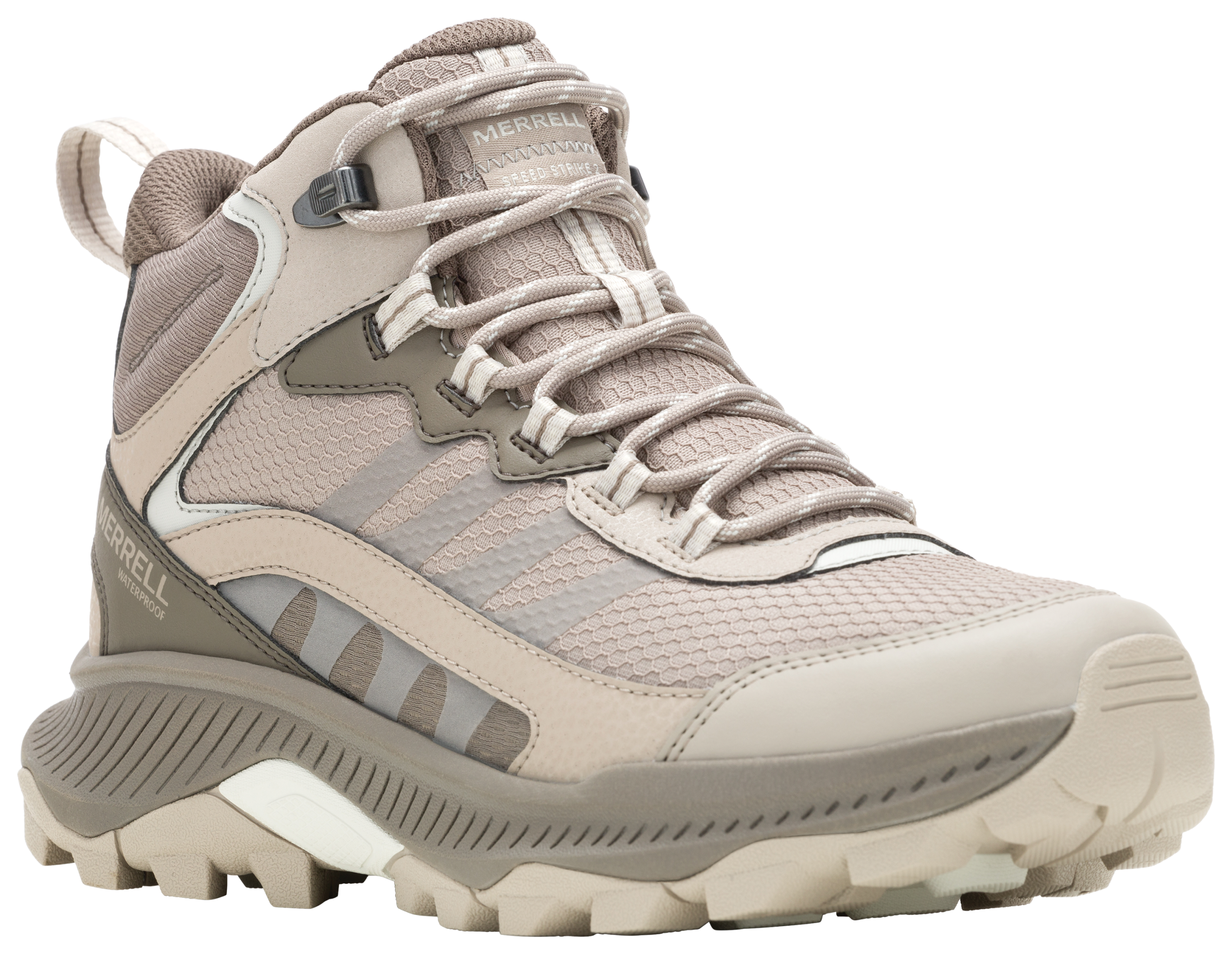 Merrell Speed Strike Mid Waterproof Hiking Boots for Ladies - Stone - 7.5M