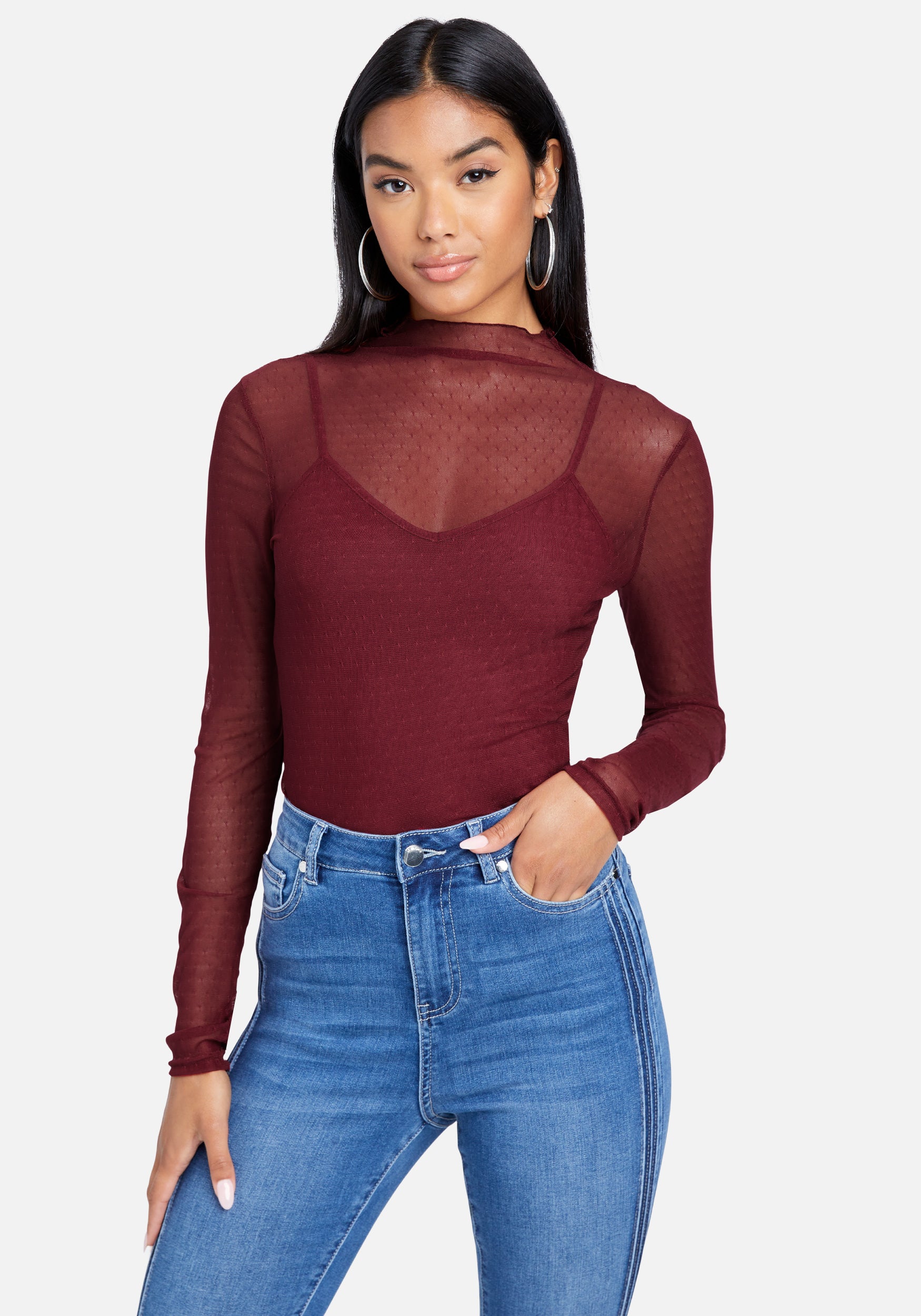 Mesh Top With Matching Cami