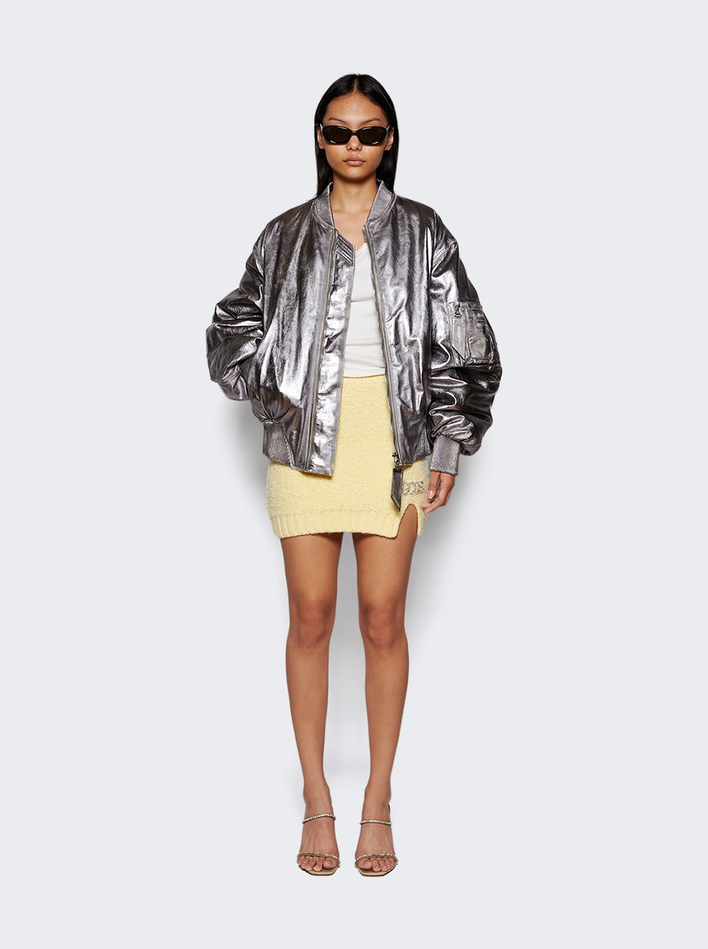 Metallic Bomber Jacket