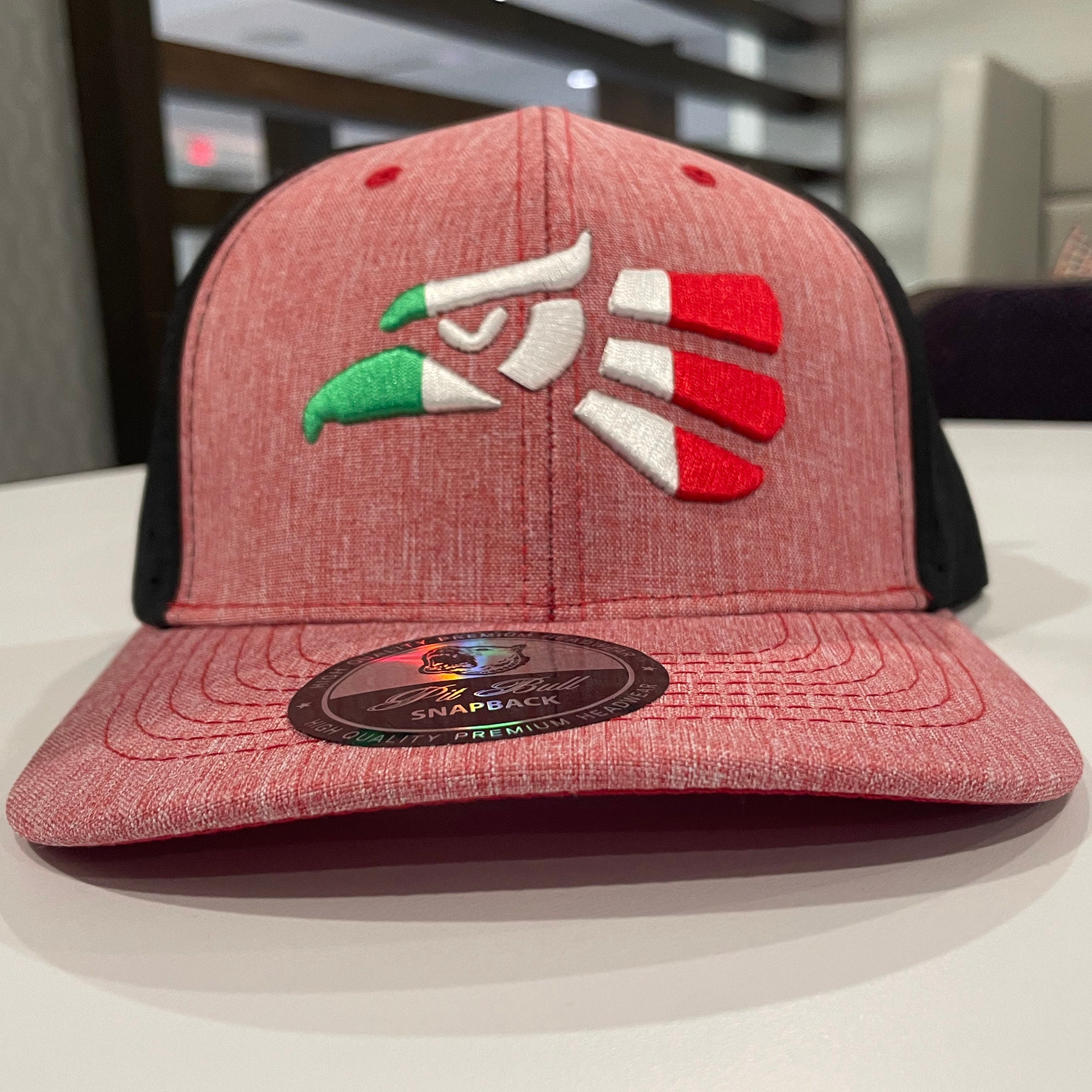 Mexican Eagle | Red Embroidered Cap - Mexico Caps, Hats, Baseball Coat Of Arms, Flag