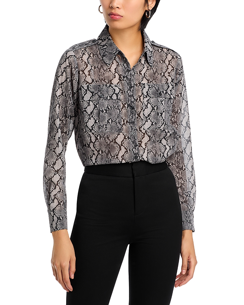 Michael Kors Snakeskin Print Blouse