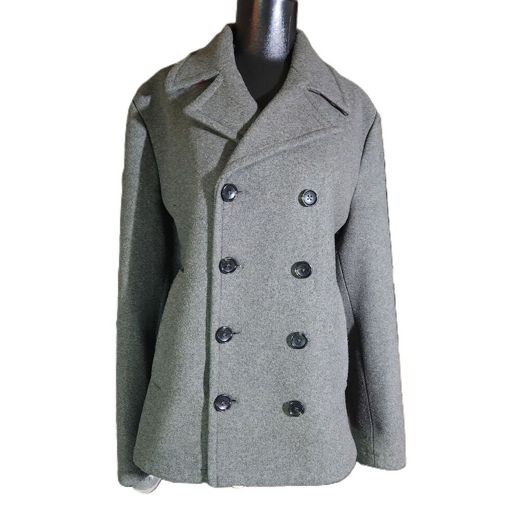 Michael Kors Womens Gray Wool Pea Coat Size S in Grey