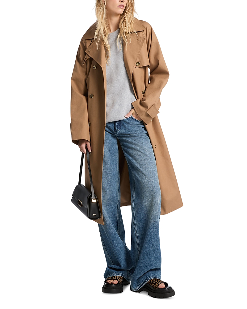 Michael Michael Kors Double Breasted Oversized Belted Trench Coat