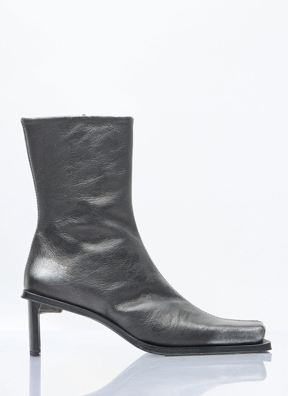 Miista Brenda Brush Off Metal Ankle Boots - Woman Boots Grey Eu - 39