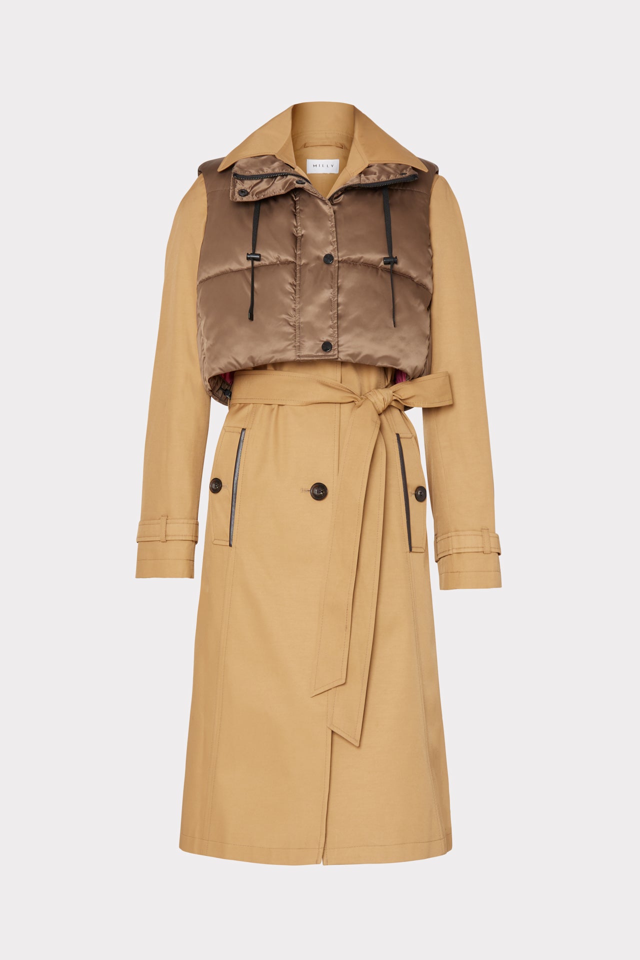 Milly Ivy Trench Puffer Combo Jacket 0