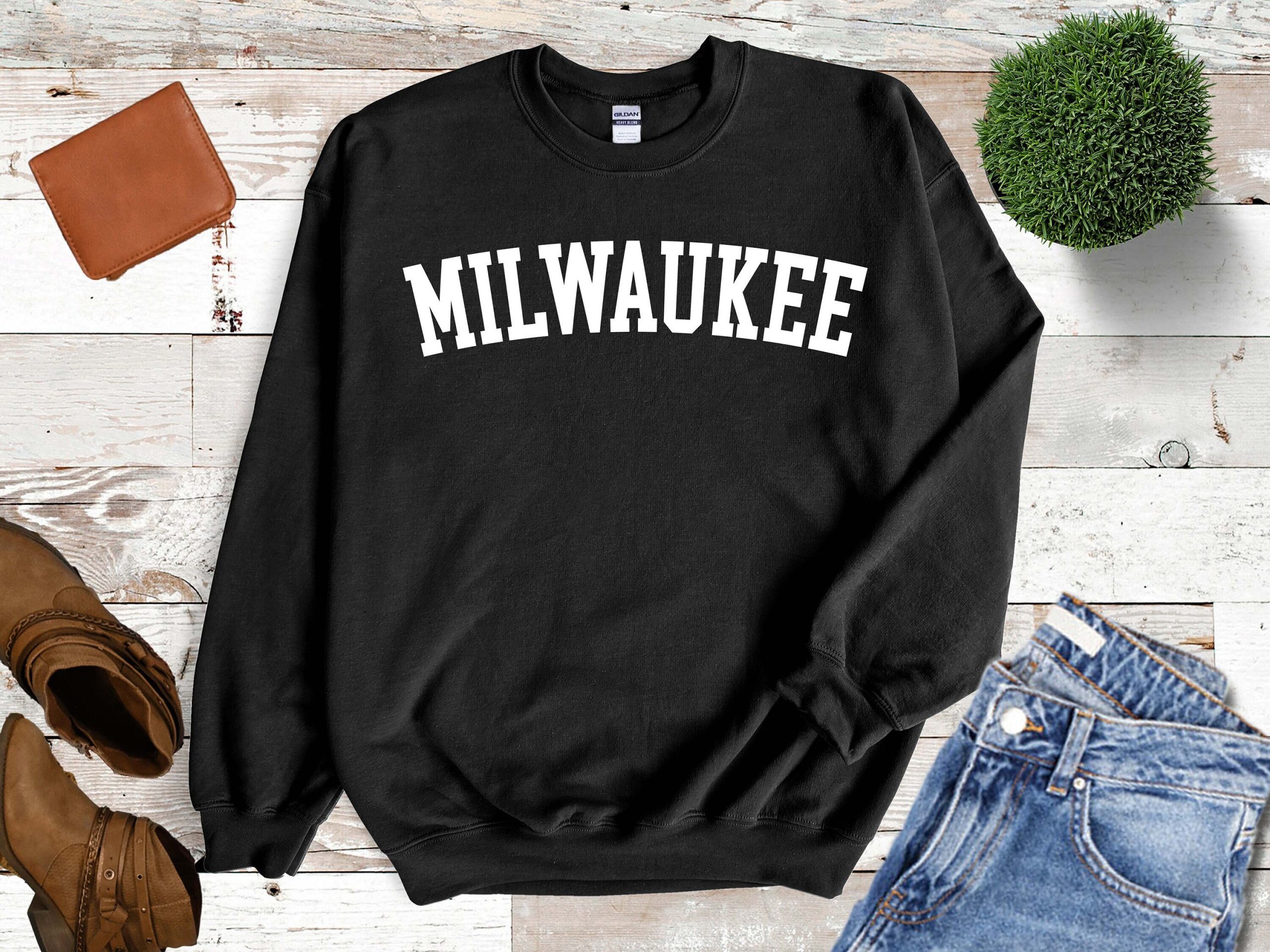 Milwaukee Sweatshirt, Sweater, Wisconsin, Wi Us City State Sweatshirt