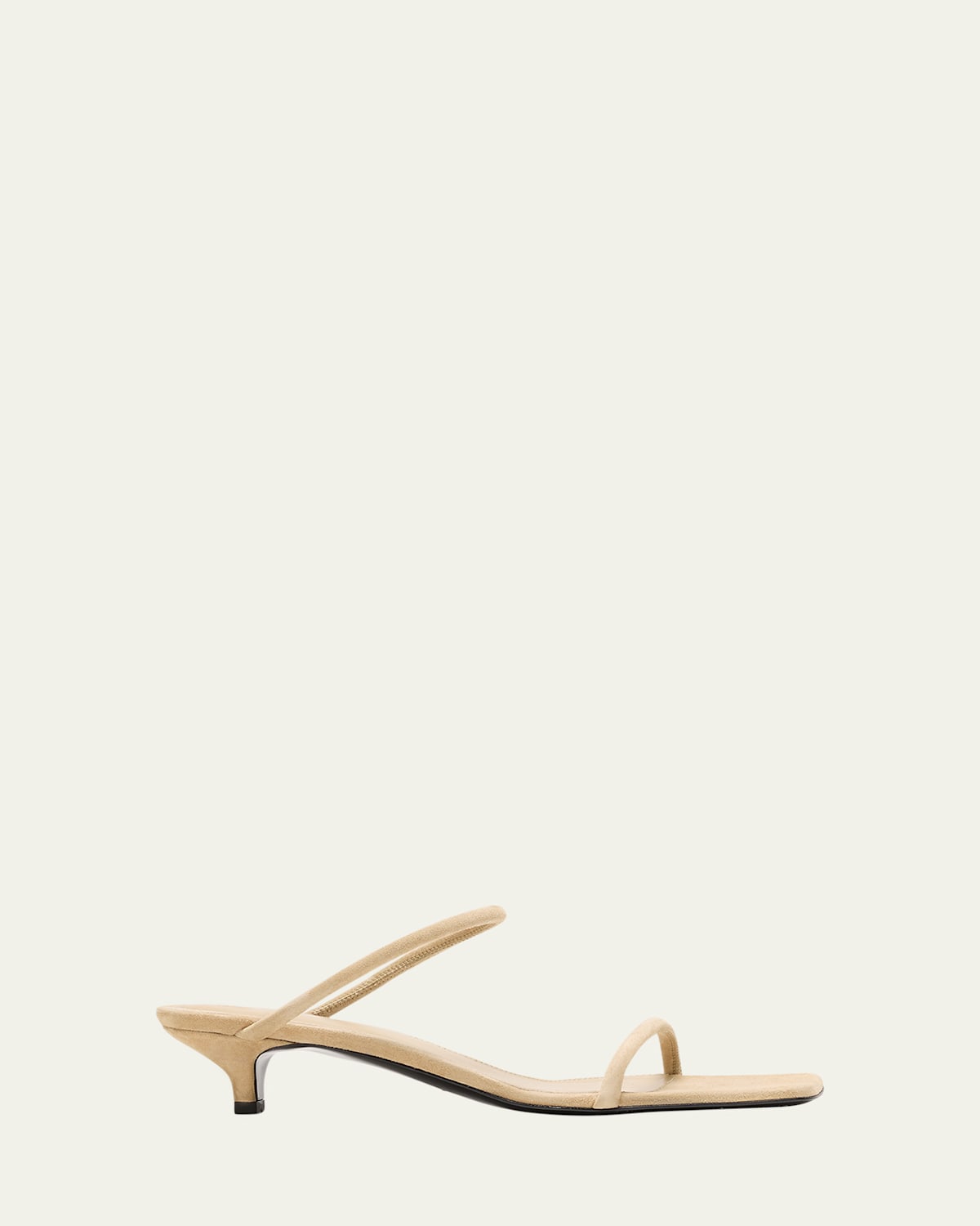 Minimalist Suede Dual-Band Slide Sandals