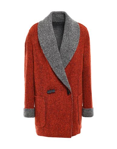 Missoni Woman Coat Rust Size 8 Virgin Wool, Polyamide, Mohair wool, Alpaca wool, Elastane