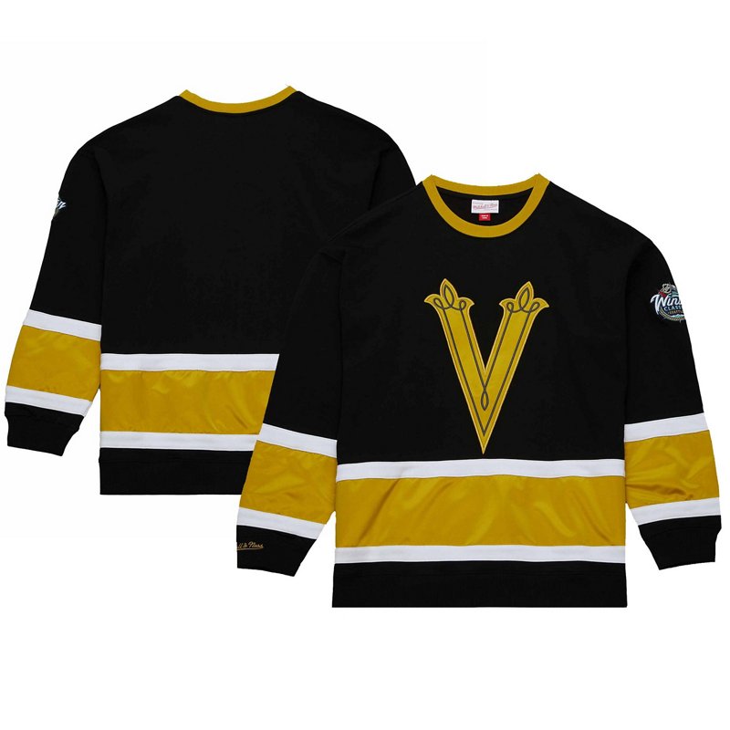 Mitchell & Ness Mitchell Ness /Gold Vegas Golden Knights 2024 NHL Winter Classic Satin Insert Fleece Pullover Sweatshirt Black, Large - NHL Hockey