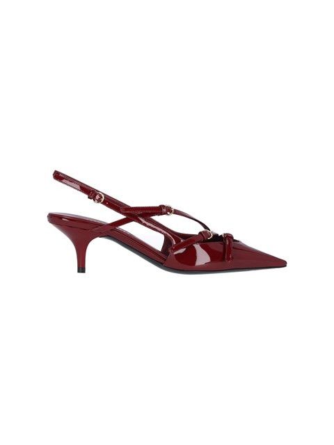 Miu Miu Slingback Pumps With Straps Shoes in Red, Women's (Size 6)