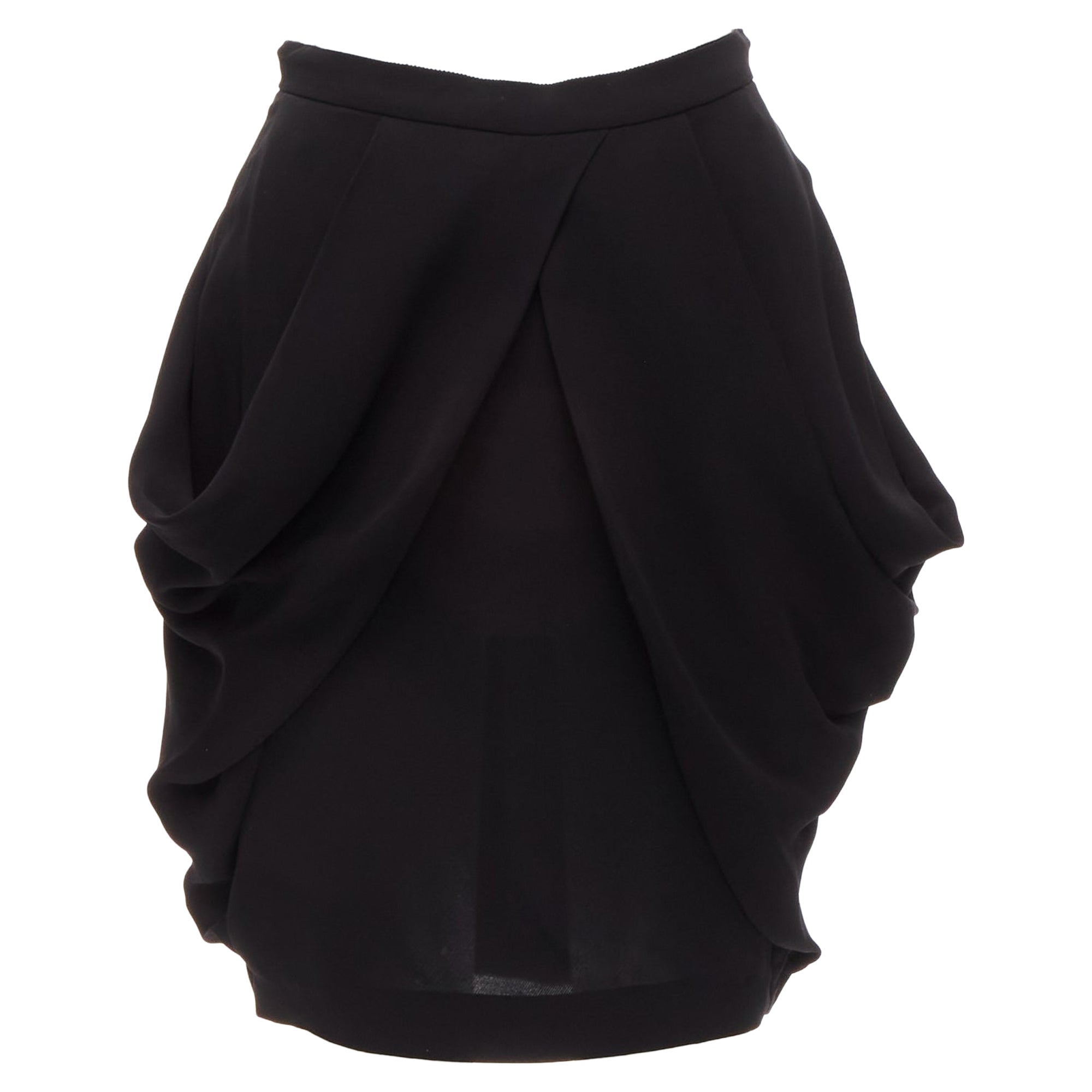 Miu Miu asymmetric draped high waisted mini tulip skirt