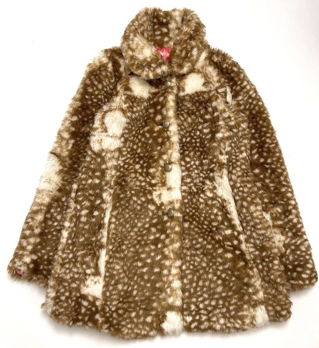 Miu Miu x Vintage Faux Fur Bambi Coat in Beige, Women's (Size Small)