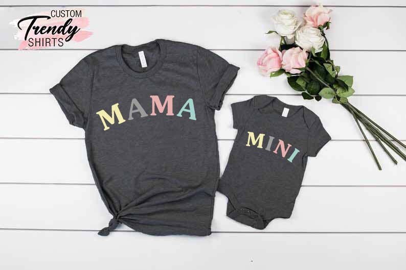 Mom Life Shirt, Mothers Day Gift, Matching Mama Mini Gift Tee, Baby & Mama, Bodysuit