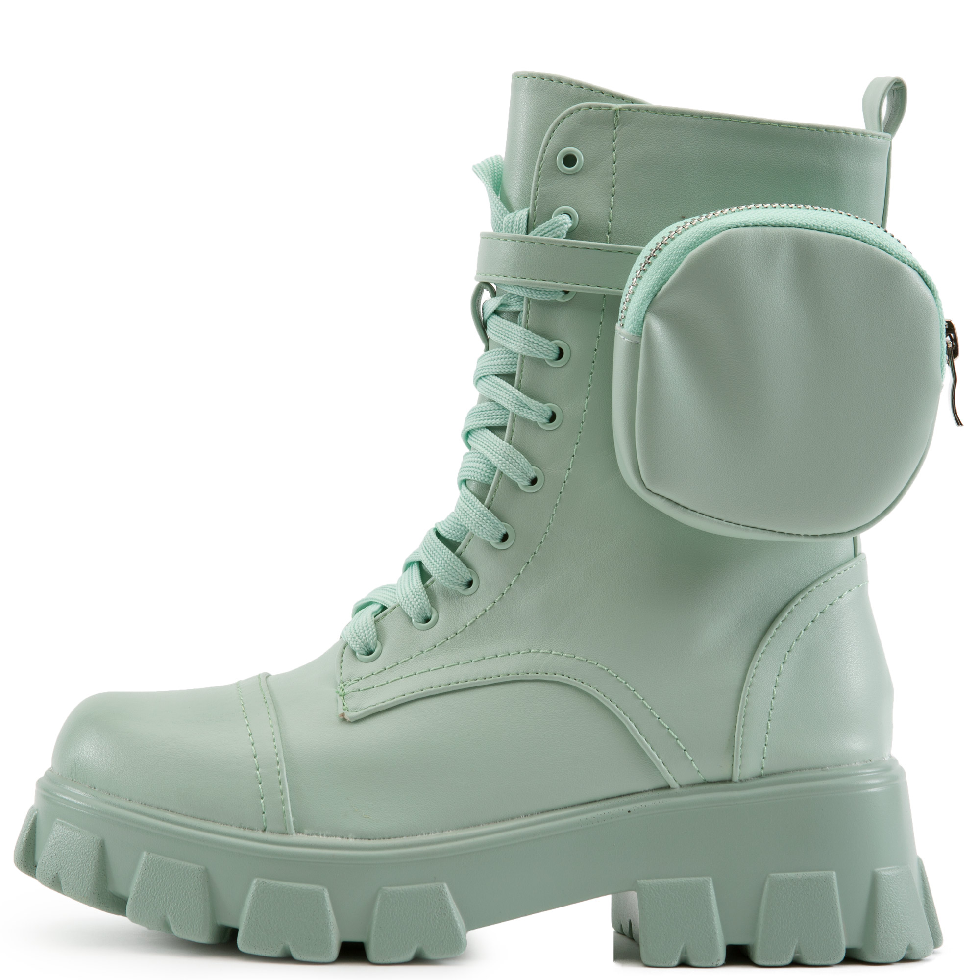 Monalisa Combat Boots Sage