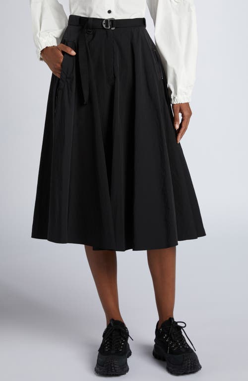 Moncler Belted Circle Skirt in Black at Nordstrom, Size 6 Us