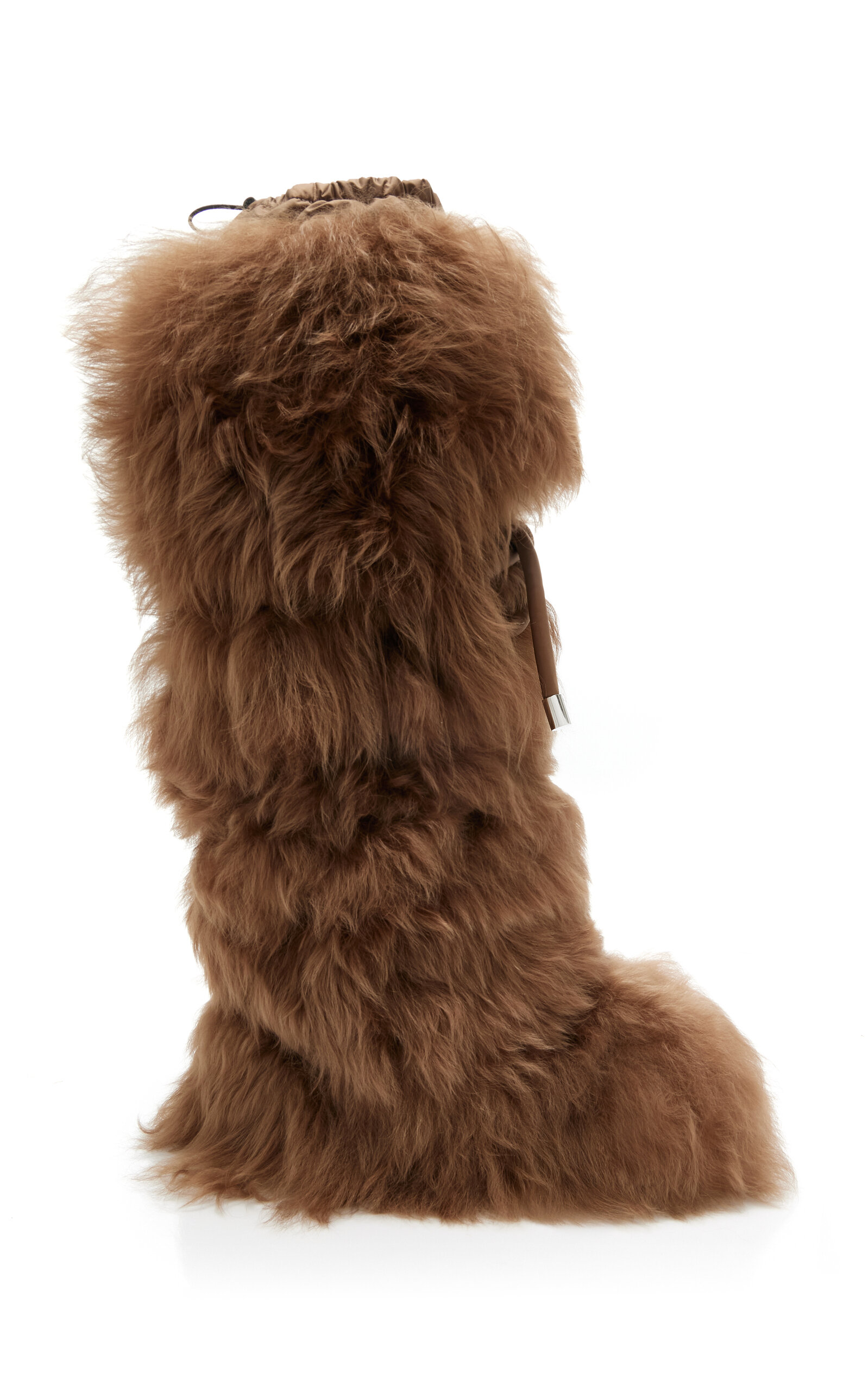 Moncler Grenoble - Gaia Over-The-Knee Shearling Snow Boots - Brown - IT 40 - Moda Operandi