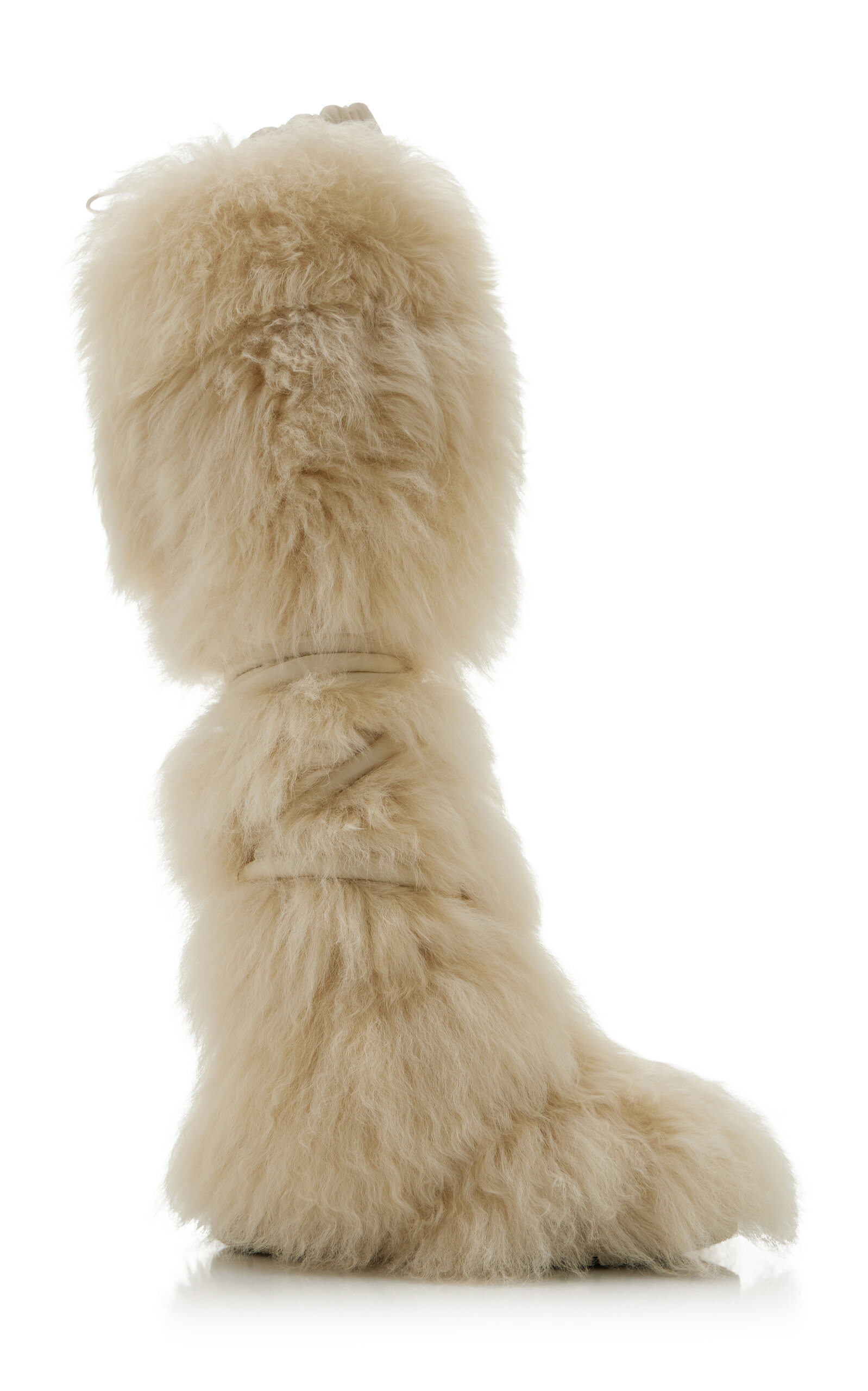 Moncler Grenoble - Gaia Over-The-Knee Shearling Snow Boots - White - IT 38 - Moda Operandi