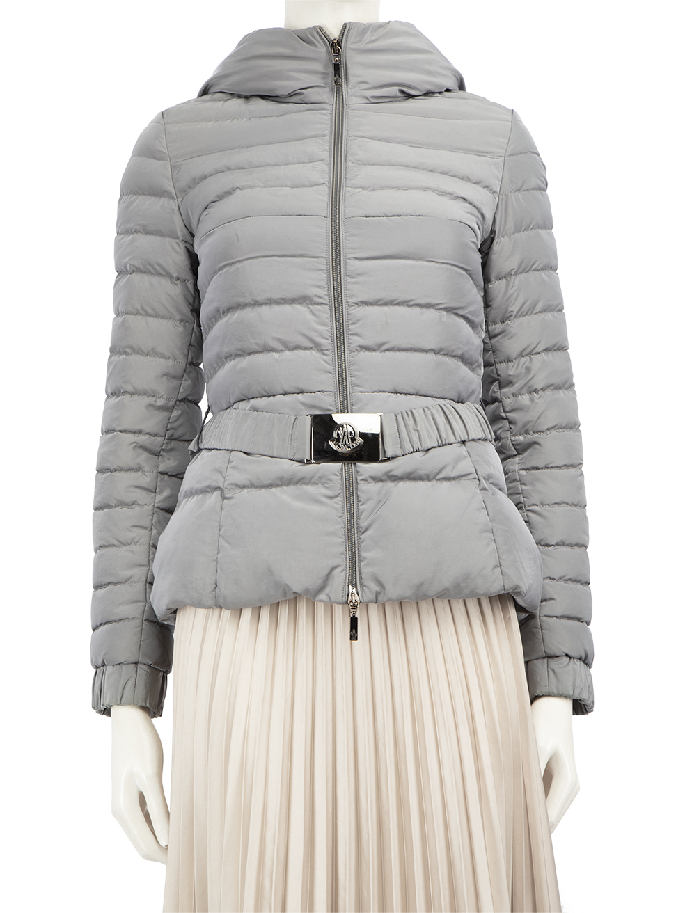 Moncler Grey Quilted Puffer Jacket