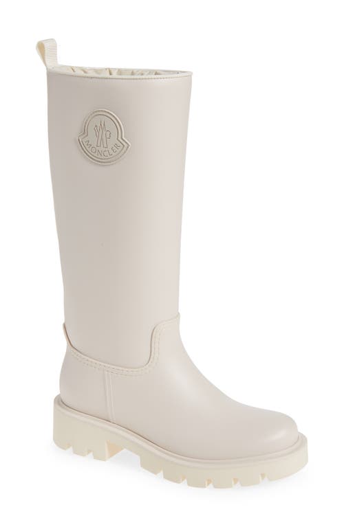 Moncler Kickstream Waterproof Rain Boot in White at Nordstrom, Size 5Us