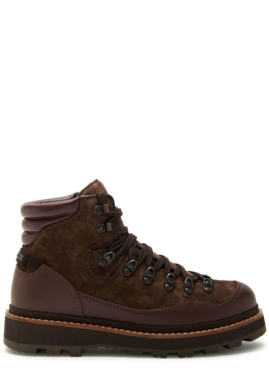 Moncler Peka Trek Suede Hiking Boots - Brown - 40 (UK46 /xXXL)