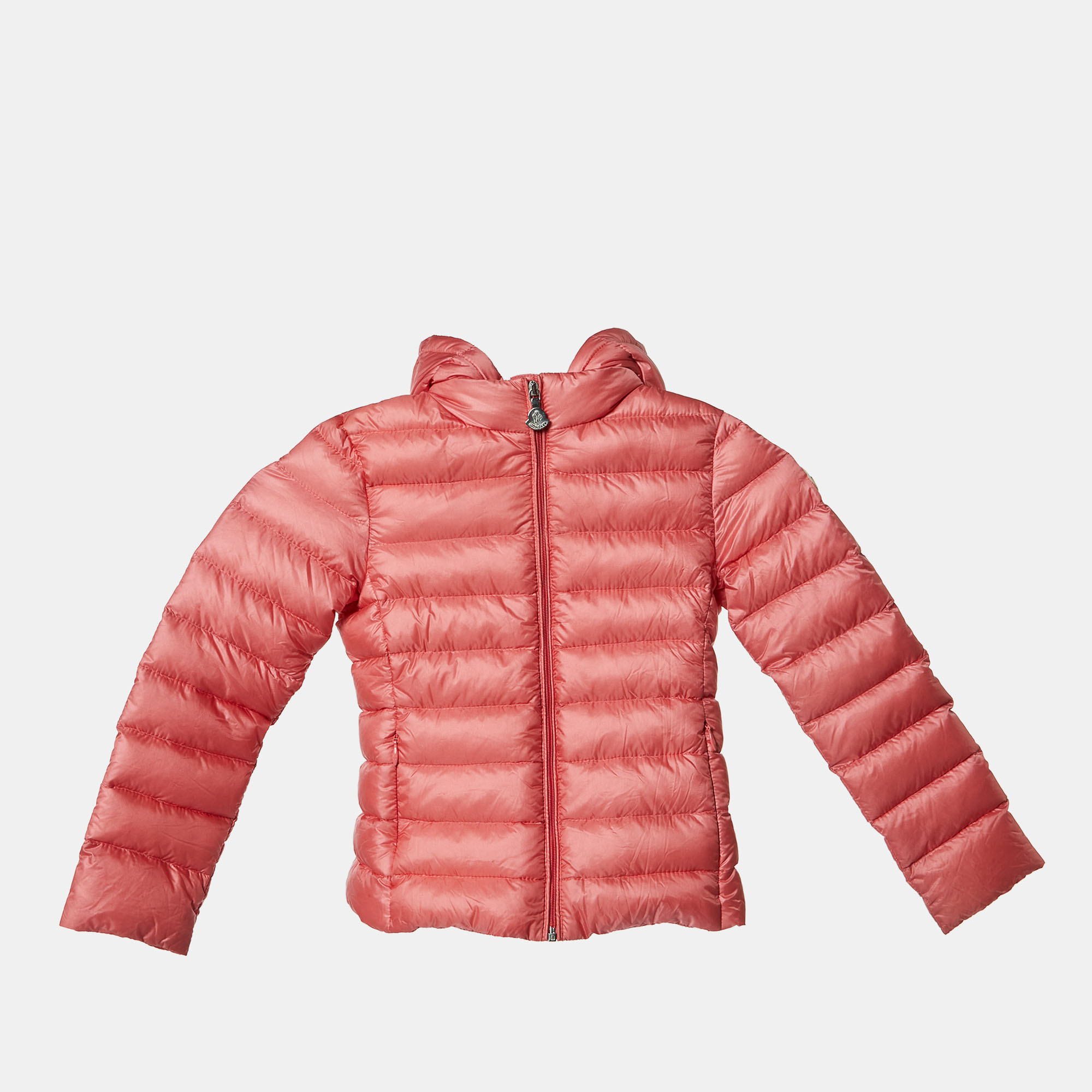 Moncler Pink Nylon New Iraida Padded Jacket 4Yrs