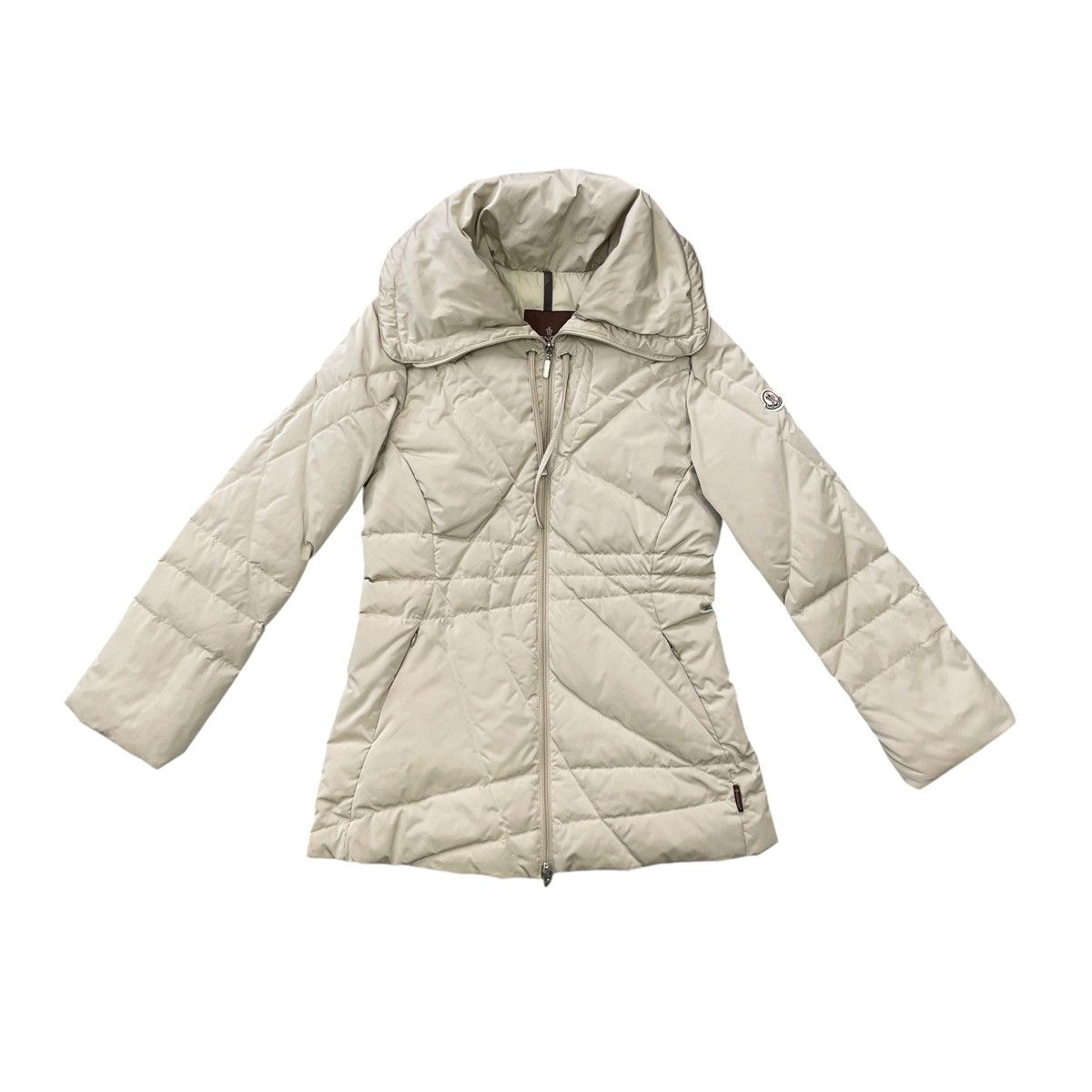 Moncler Women Puffer Down Jacket Coat Size 3 (L) in Beige