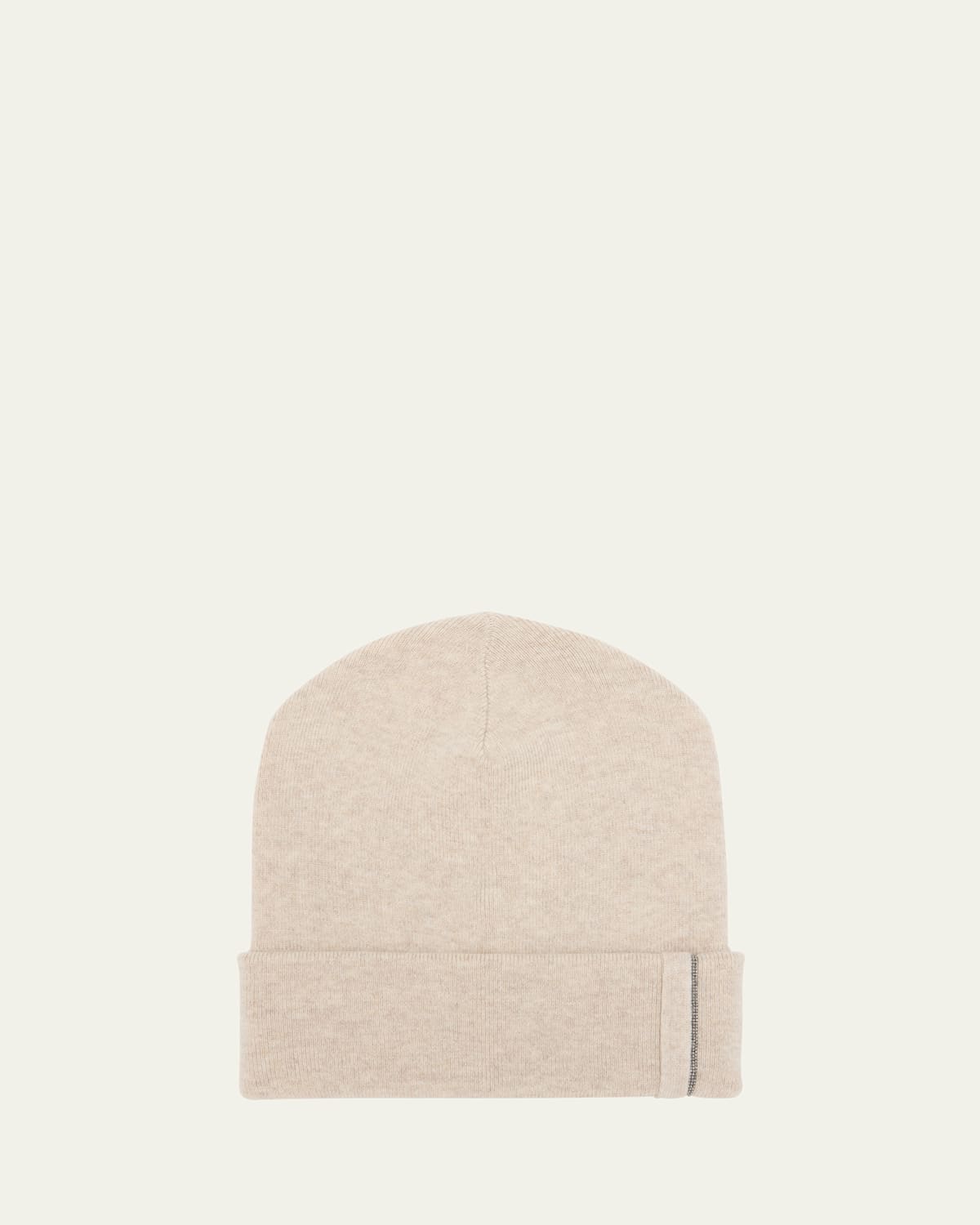 Monili-Trim Cashmere Beanie Hat