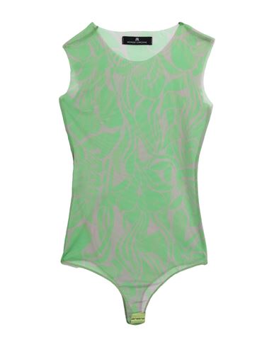 Monique Garçonne Woman Bodysuit Light green Size 2 Polyester