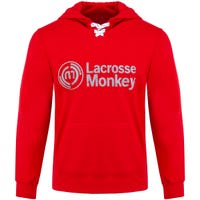 Monkeysports Lacrosse Monkey Skate Lace Senior Pullover Hoody in Red Size X-Large