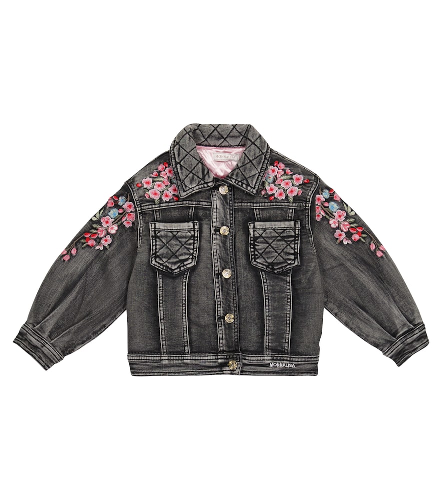 Monnalisa Embroidered denim jacket