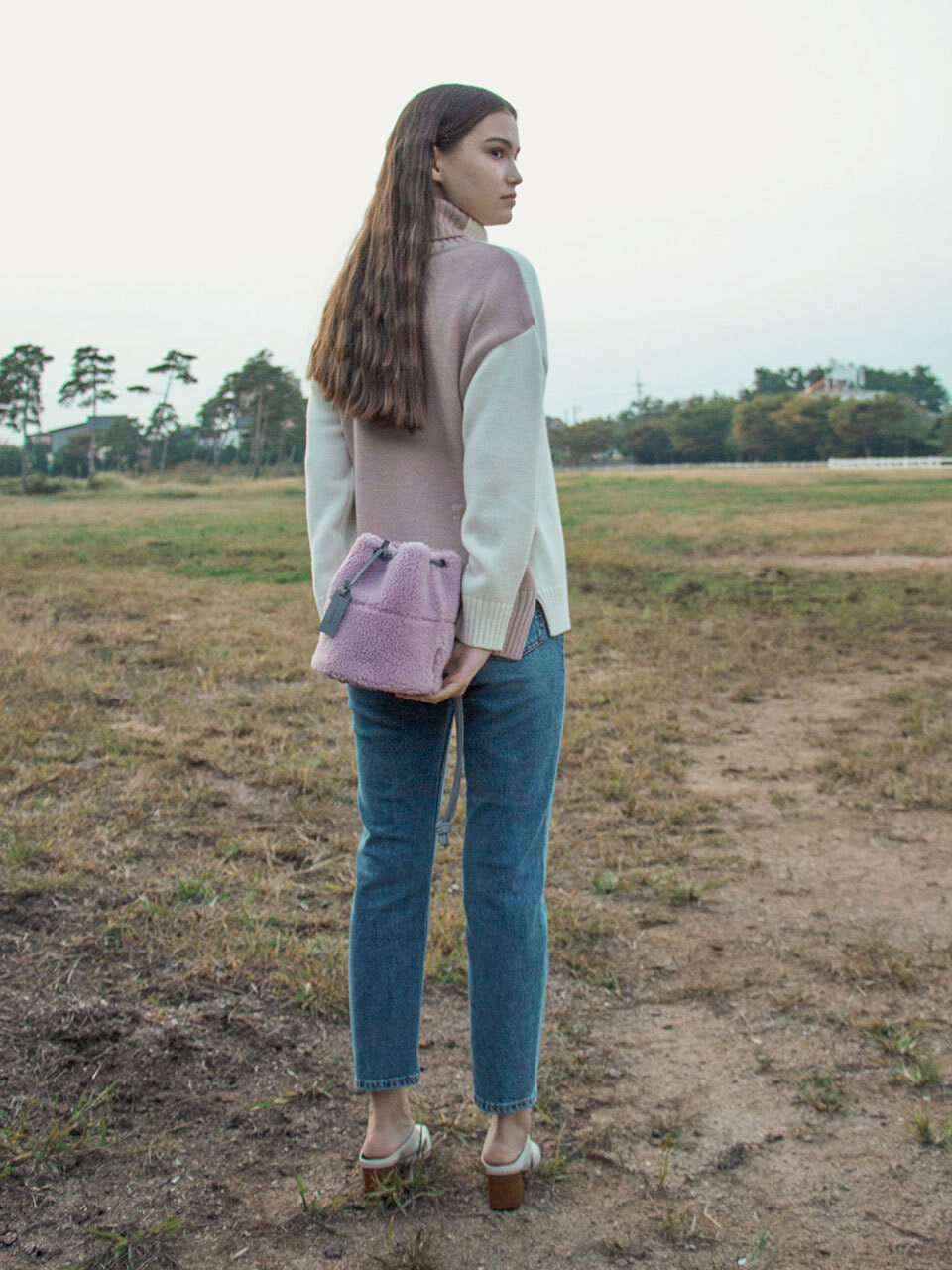 Morgan Knit Top_Pink/Beige