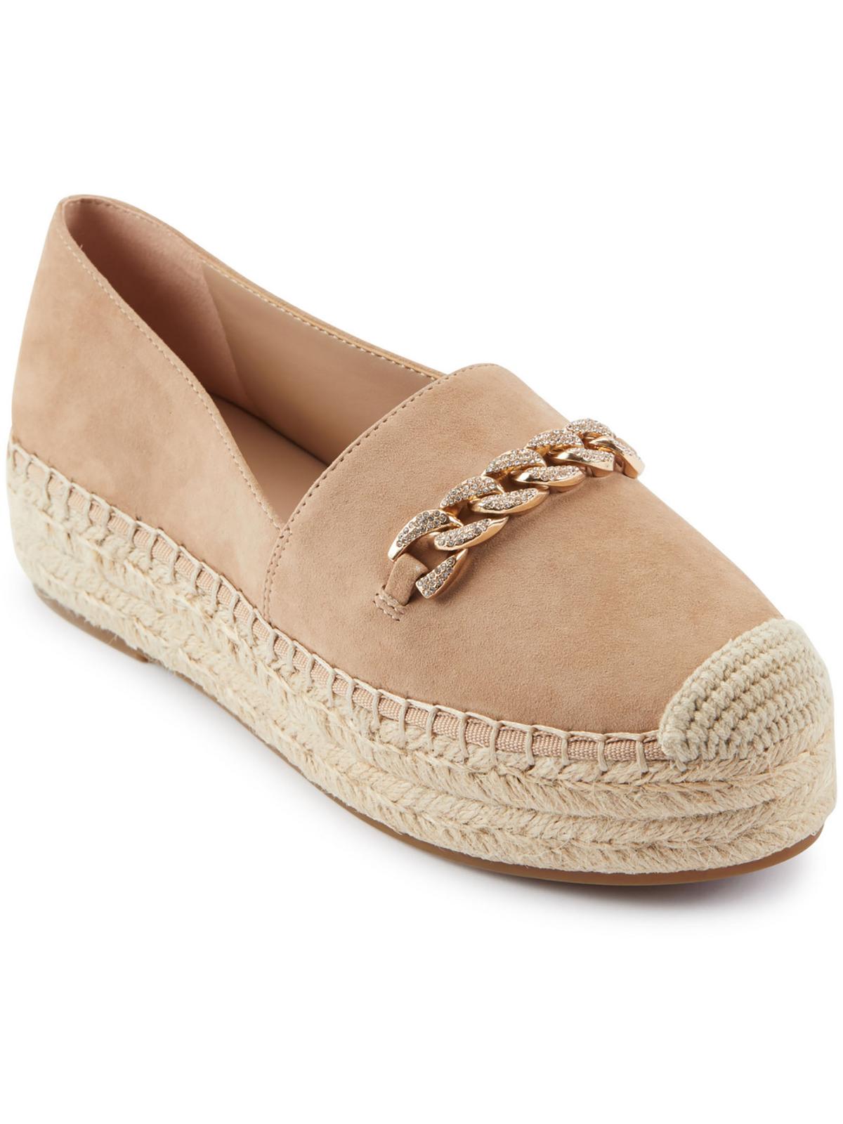 Mox Womens Leather Emebllished Espadrilles