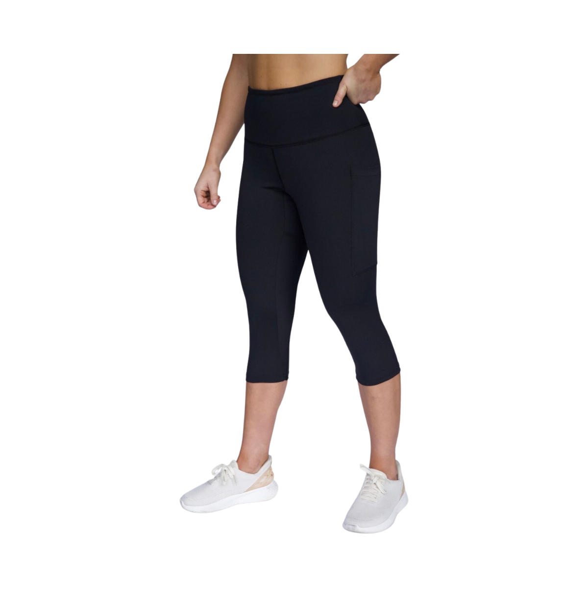 Moxie Leakproof Activewear Women's Leakproof Activewear Cropped Leggings For Bladder Leaks and Periods - Black