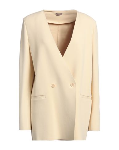 Mrz Woman Blazer Pastel yellow Size M Viscose, Polyester