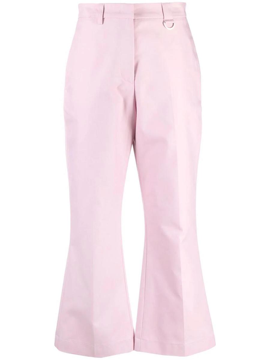 Msgm Pressed-Crease Cotton Tailored Trousers