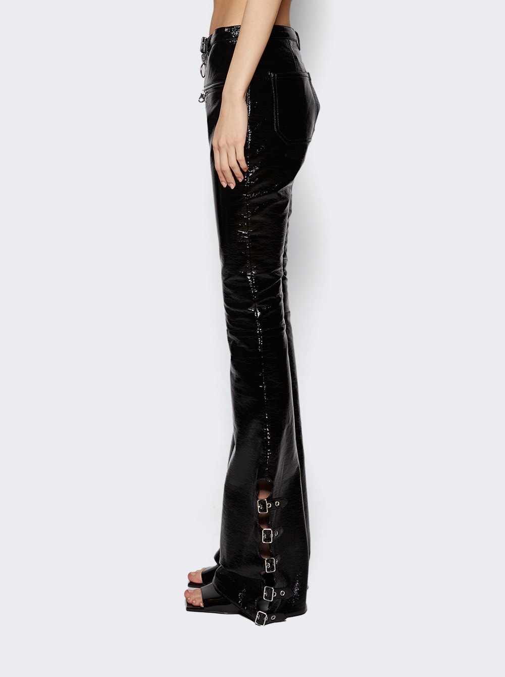 Multi-buckle Bootcut Pants