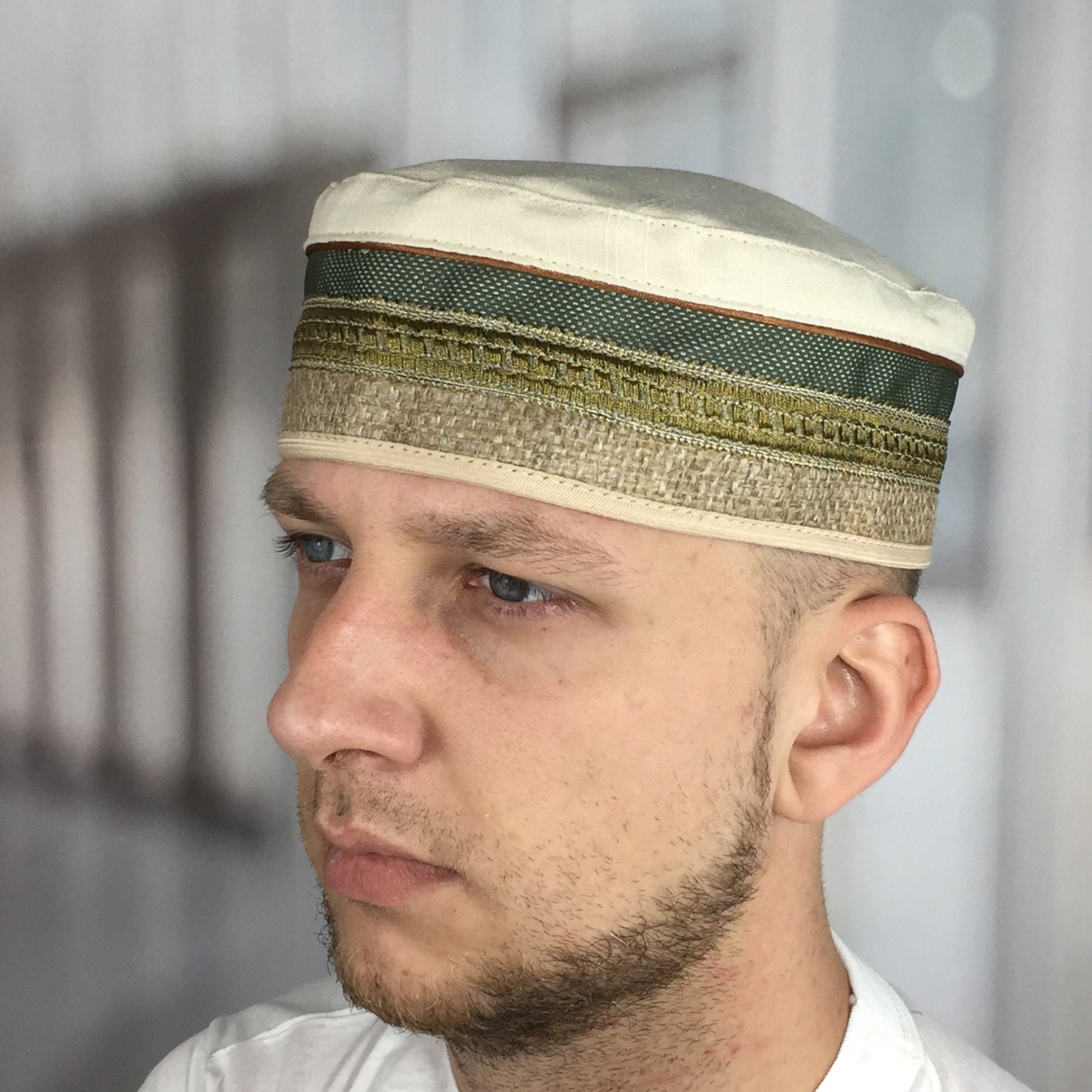 Muslim Kufi Hat Embroidered Soft Cotton From M To Xxl Adjustable Size Eid Gifts Accessories Birthday Ramadan Namaz For Him