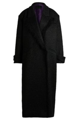 NAOMI x BOSS oversize-fit coat in wool- Black Women's Formal Coats size 0